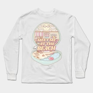 Meet Me at the Beach Pocket Diner House Long Sleeve T-Shirt